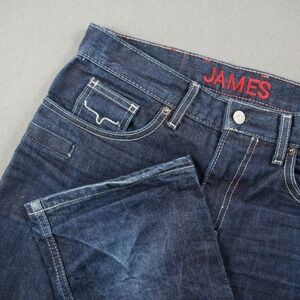 Kimes Ranch Western USA James Jeans Men Dark Wash Straight Leg Denim